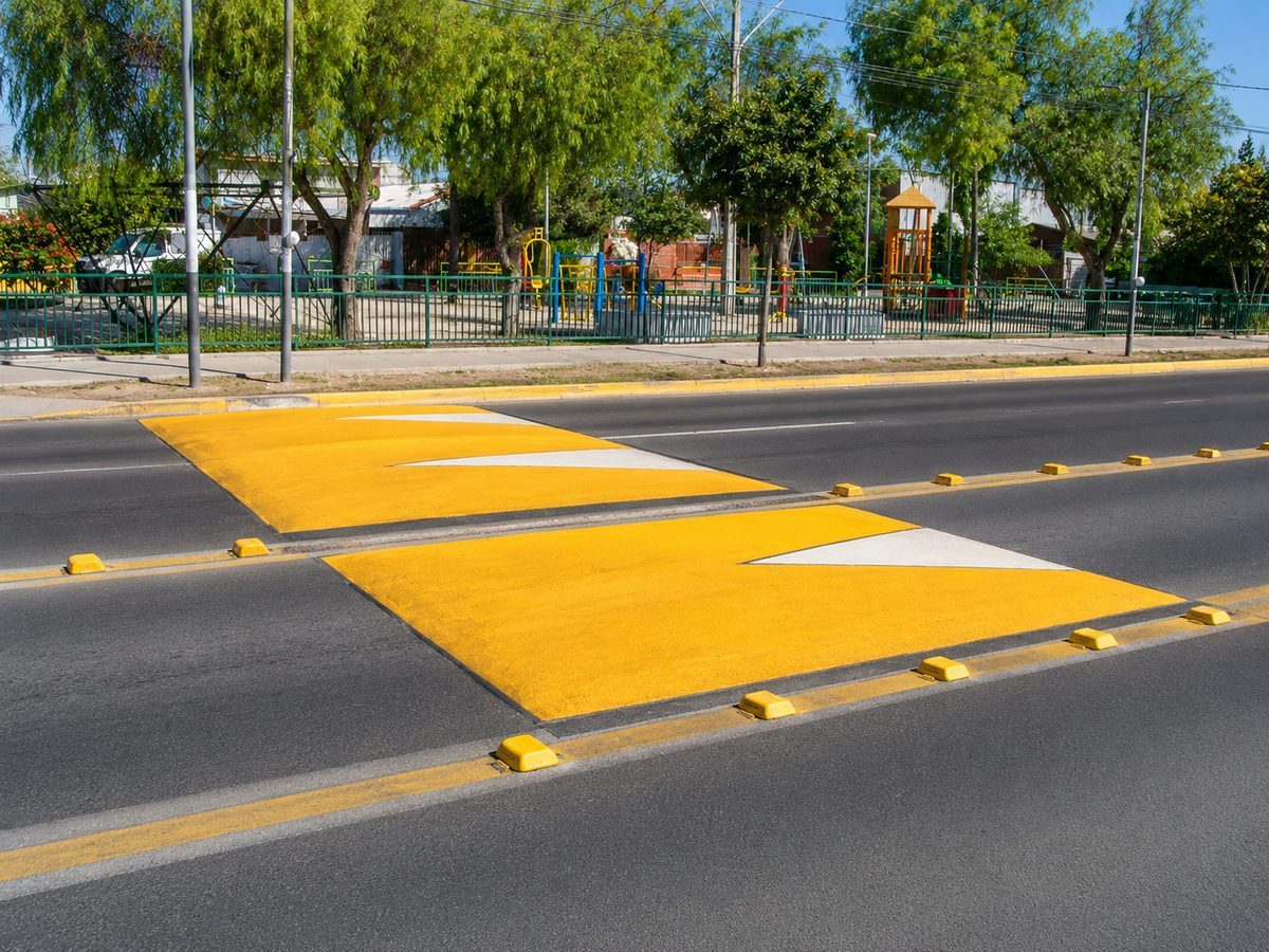 Resalto cruce seguro zona parque