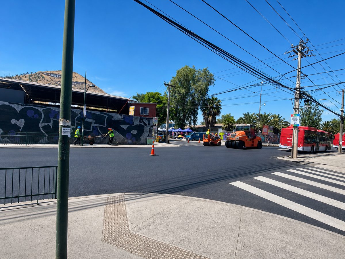 Pavimentación vía urbana — Renca