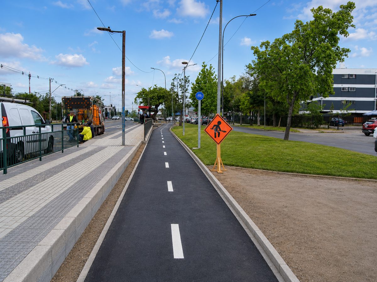 Ciclovía nueva con señalización